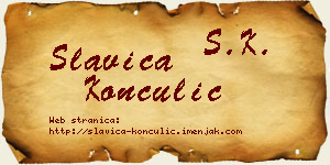 Slavica Konculić vizit kartica